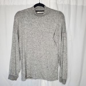 ◇ Kiki Heather Gray Mock Neck Long-sleeved Sweater Size Medium